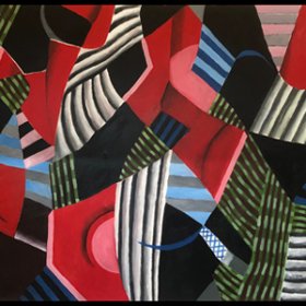 "Red Desert"  (extended)  32" X 54"  acrylic on canvas